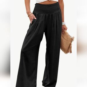 Linen High Waist Casual Lounge Pant